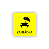 Cedule zahrádka | Piktogram (čtverec)