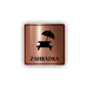 Cedule zahrádka | Piktogram (čtverec)