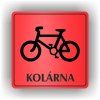 Cedule kolárna – plast (piktogram)