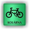 Cedule kolárna – plast (piktogram)