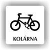 Cedule kolárna – plast (piktogram)