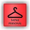 Cedule šatna personál – plast (piktogram)