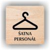 Cedule šatna personál – plast (piktogram)