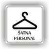 Cedule šatna personál – plast (piktogram)