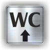 Cedule wc nahoru/rovně – plast (piktogram)