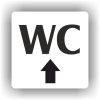 Piktogram - WC NAHORU/ROVNĚ