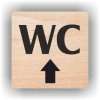 Piktogram - WC NAHORU/ROVNĚ