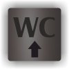 Piktogram - WC NAHORU/ROVNĚ