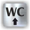 Cedule wc nahoru/rovně – plast (piktogram)
