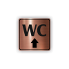 Cedule wc nahoru/rovně | Piktogram (čtverec)