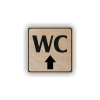 Cedule wc nahoru/rovně | Piktogram (čtverec)