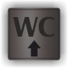 Piktogram - WC NAHORU/ROVNĚ