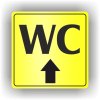 Piktogram - WC NAHORU/ROVNĚ
