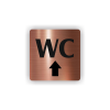 Cedule wc nahoru/rovně | Piktogram (čtverec)