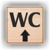Piktogram - WC NAHORU/ROVNĚ