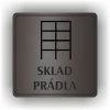 Cedule sklad prádla – plast (piktogram)