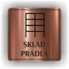 Cedule sklad prádla – plast (piktogram)
