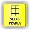 Cedule sklad prádla – plast (piktogram)