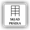 Cedule sklad prádla – plast (piktogram)