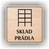 Cedule sklad prádla – plast (piktogram)