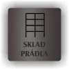 Cedule sklad prádla – plast (piktogram)
