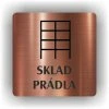 Cedule sklad prádla – plast (piktogram)