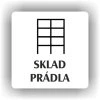 Cedule sklad prádla – plast (piktogram)
