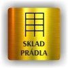 Cedule sklad prádla – plast (piktogram)