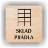 Cedule sklad prádla – plast (piktogram)
