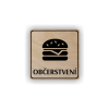 Cedule občerstvení | Piktogram (čtverec)
