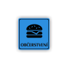 Cedule občerstvení | Piktogram (čtverec)