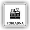 Cedule pokladna – plast (piktogram)