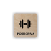 Cedule posilovna | Piktogram (čtverec)