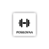 Cedule posilovna | Piktogram (čtverec)