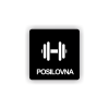 Cedule posilovna | Piktogram (čtverec)