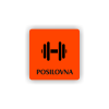Cedule posilovna | Piktogram (čtverec)