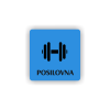 Cedule posilovna | Piktogram (čtverec)