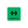 Cedule posilovna | Piktogram (čtverec)