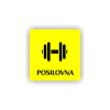Cedule posilovna | Piktogram (čtverec)
