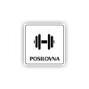 Cedule posilovna | Piktogram (čtverec)