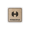 Cedule posilovna | Piktogram (čtverec)
