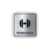 Cedule posilovna | Piktogram (čtverec)