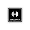 Cedule posilovna | Piktogram (čtverec)