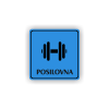 Cedule posilovna | Piktogram (čtverec)