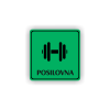 Cedule posilovna | Piktogram (čtverec)