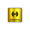 Cedule posilovna | Piktogram (čtverec)