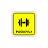Cedule posilovna | Piktogram (čtverec)