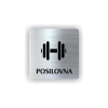 Cedule posilovna | Piktogram (čtverec)