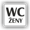 Cedule wc ženy – plast (piktogram)