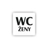 Cedule wc ženy | Piktogram (čtverec)